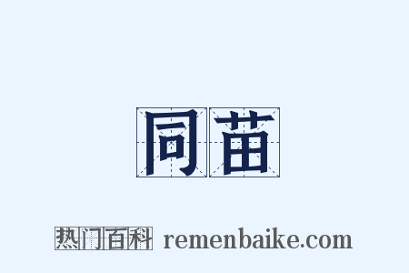 同苗是什么意思的图片